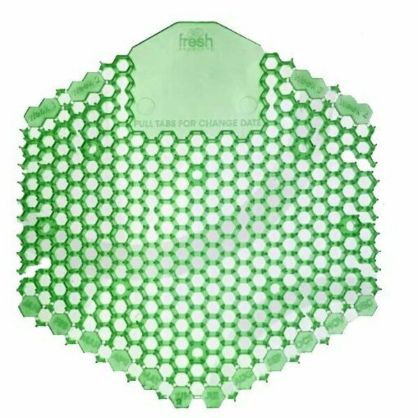 Fresh Products 3WDS-F-05- Wave 3D Urinal Screen Green Herbal Mint Scent, 10PK 3WDS60-HM-Box